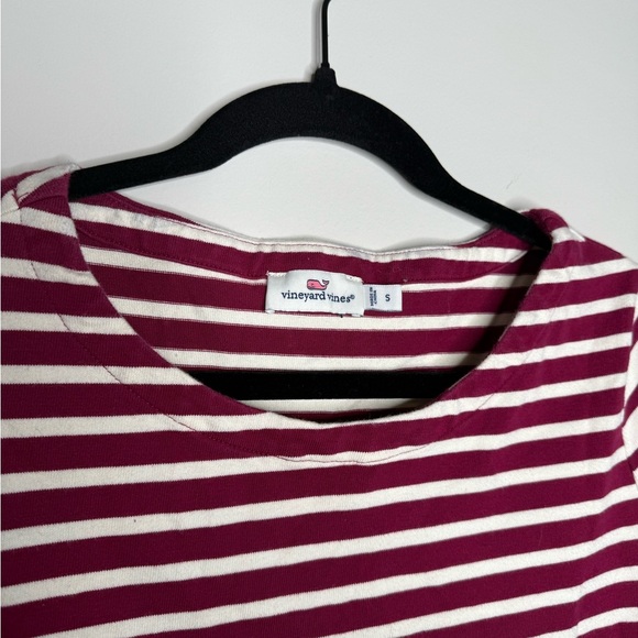 Vineyard Vines Striped Maroon and White Dress - Picture 3 of 6